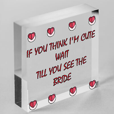 Wait Till You See The Bride Novelty Hanging Wedding Page Boy Flower Girl Plaque