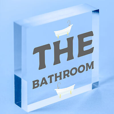 Bathroom Accessories Plaques Sign Novelty Home Decor Grey / Beige Toilet Gifts