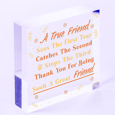 Thank You For Being A Great Friend Wooden Hanging Heart Plaque Friendship Gift