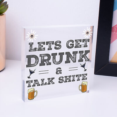 Funny Alcohol Sign Vodka Gin Beer Gifts Man Cave Home Bar Pub Hanging Plaque