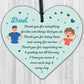 Cute Dad Gift Wooden Heart Birthday Gift For Dad Daughter Son Gifts Keepsakes