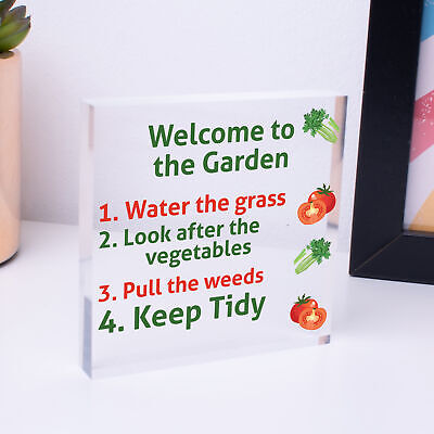 Garden Sign Welcome Plaque Shed Summer House Sign Gardening Nan Mum Gift