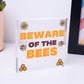 Beware Bees Apiarist Hive Business Garage Wooden Hanging Plaque Bee Sign Gift