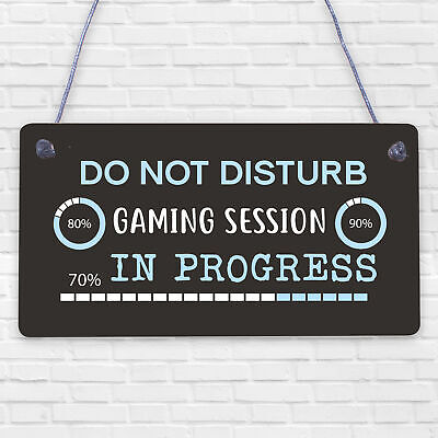 Gaming Room Sign Do Not Disturb Novelty Boys Bedroom Sign Gamer Gift For Him