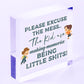 Please Excuse The Mess Novelty Wooden Hanging Plaque Parents Gift Kids Sign