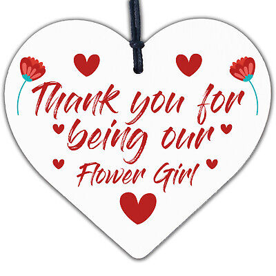 Thank You For Being Our Flower Girl Gift Engraved Heart Wedding Gift Keepsake