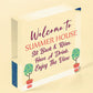 Welcome Signs For Summerhouse Hanging Wall Garden Plaque New Home Gift