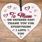 Fathers Day Card For Mum Novelty Wooden Heart Gift For Mum Funny Mum Dad Gift