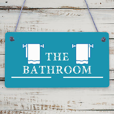 Bathroom Decor Marble Theme Hanging Bathroom Toilet Sign Home Decor Gift