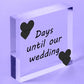 Wedding Countdown Plaque Sign Engagement Gift Mr & Mrs Present Block