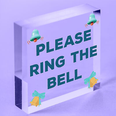 PLEASE RING THE BELL House Door Hanging Plaque Garden Home Decor Sign Notice