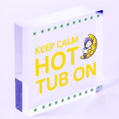 Hot Tub Sign Novelty Garden Summerhouse Plaque New Home Gifts Shed Plaque