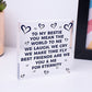 Bestie Ornament Present Bestie Friendship Plaque Wooden Heart THANK YOU Gift