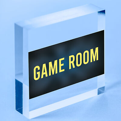 Game Room Sign Gamer Gift Boys Bedroom Decor Man Cave Games Room Sign