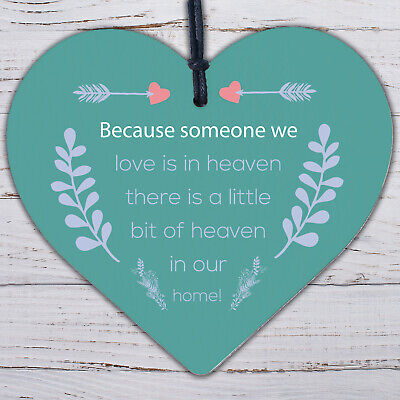 Handmade Heart Plaque Memorial Gift to Remember Lost Loved Ones at Christmas