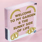 Welcome To My Garden Plaque Outdoor Shed Sign Novelty Chic Decor Friendship Gift