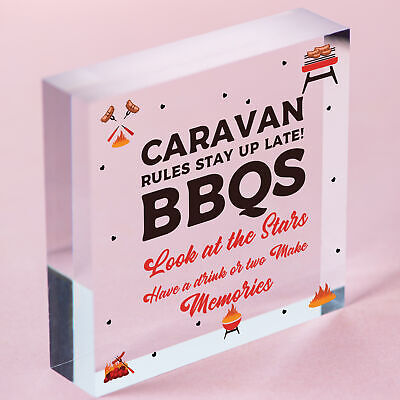 Caravan Rules Novelty Plaque Home Decor Garden Sign Retirement Friendship Gifts