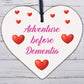 Adventure Before Dementia Wood Heart Caravan Plaque Funny Retirement Gift