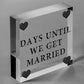 Wedding Countdown Chalkboard Plaque Sign Engagement Gift Fiance Mr & Mrs