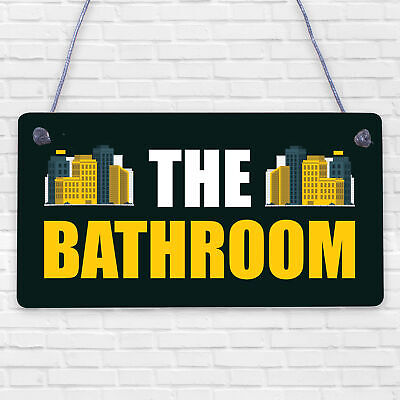 THE BATHROOM Sign Nautical Theme Toilet Loo Bathroom Sign Beach Theme