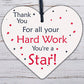 Colleague THANK YOU Gifts Wooden Heart Plaque Employee Teacher Volunteer Gifts