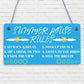 Summer House Rules Hanging Garden Shed Sign Home Decor Sign For Garden