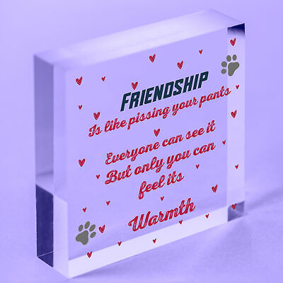 Best Friend Friendship Sign Wooden Heart Gifts Birthday Gifts Thank You Keepsake