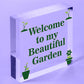 Novelty Beautiful Hanging Garden Plaque Present Home Shed Sign Friendship Gift