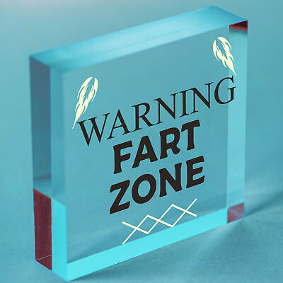 WARNING FART ZONE Funny Man Cave Sign Gaming Gift For Men Him Boys Bedroom Sign