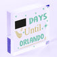 Chalkboard Holiday Countdown To ORLANDO America USA Novelty Gifts For Friend