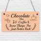 RICH - Chocolate Coffee Men Friendship Gift Hanging Plaque Best Funny Home Sign