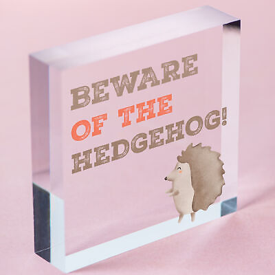 BEWARE OF THE HEDGEHOG Funny Garden Sign Hedgehog Sign Family Gift Home Decor