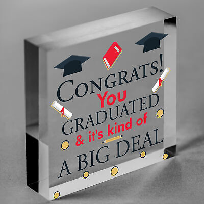 Big Deal Graduation Wooden Heart Keepsake Gift Congratulations Party Decorations