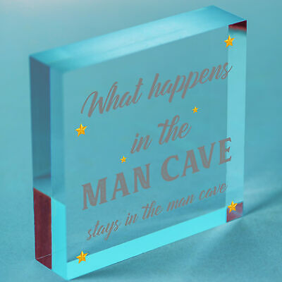 Vintage Man Cave Plaque Sign Novelty Gift FUNNY QUOTE - Games / Boys Room