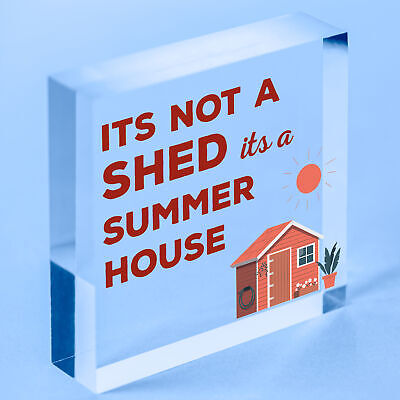 Funny Shed Sign It's Not A Shed, It's A Summer House Novelty Garden Shed Plaque