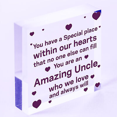 Amazing Uncle Gifts For Birthday Wooden Heart Sign Thank You Gifts For Uncle