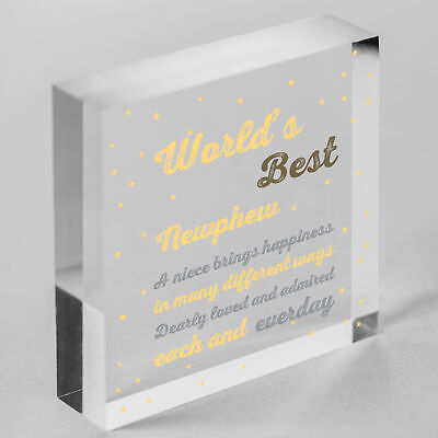 Best Nephew Birthday Christening Christmas Gift Auntie Uncle Gifts Family Plaque