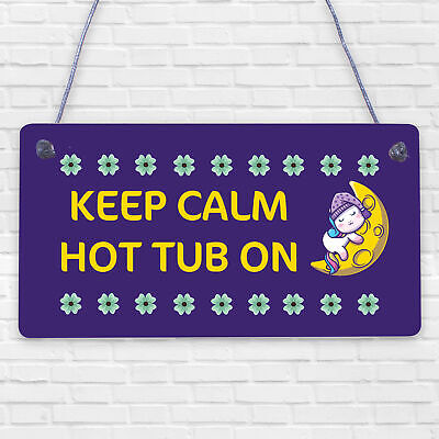 Hot Tub Sign Novelty Garden Summerhouse Plaque New Home Gifts Shed Plaque