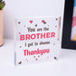 Best Friend Brother Gift Wood Heart Friendship Gift Birthday Plaque Gift For Him