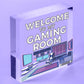 Welcome To My Gaming Room Sign Boys Bedroom Man Cave Sign Gamer Gift