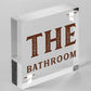 Bathroom Accessories Plaques Sign Novelty Home Decor Grey / Beige Toilet Gifts