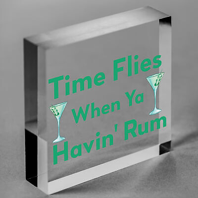 Havin Rum Funny Alcohol Man Cave Home Bar Pub Hanging Plaque Friend Gift Sign