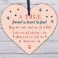 True Friend Friendship Sign Best Friend Plaque Gift Chic Wood Heart Thank You