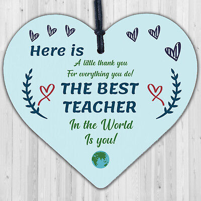 Best Teacher Gifts End of Year Term Thank You Gifts Engraved Wood Heart Present