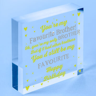 Brother Birthday Gifts For Him Sister Mum Dad Funny Card Baby Family Plaque Gift