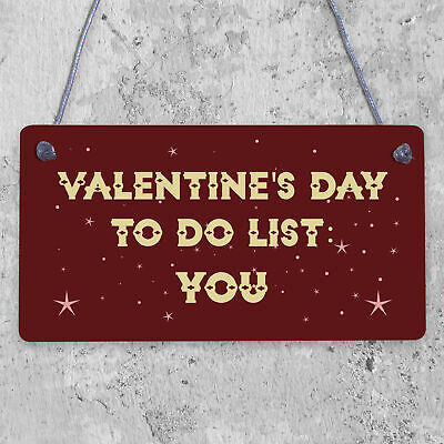 Funny Valentines Day Card For Him Her TO DO LIST Joke Husband Wife Card