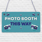 Photo Booth This Way Hanging Wedding Direction Decoration Arrow Plaque Sign