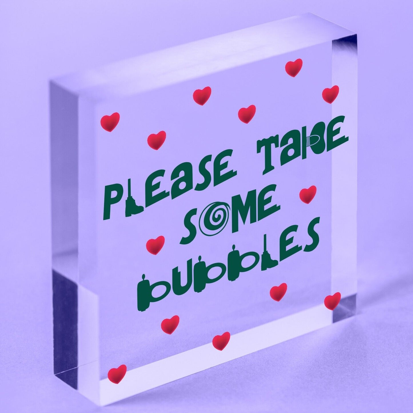 Please Take Some Bubbles Hanging Cute Wedding Table Plaque Decoration Gift Sign