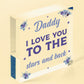 Daddy Dad Gift Love You Fathers Day Acrylic Block Sign Daughter Son Thank You