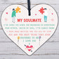 My Soulmate I Love You Wooden Hanging Heart Plaque Cute Valentines Day Gift Sign